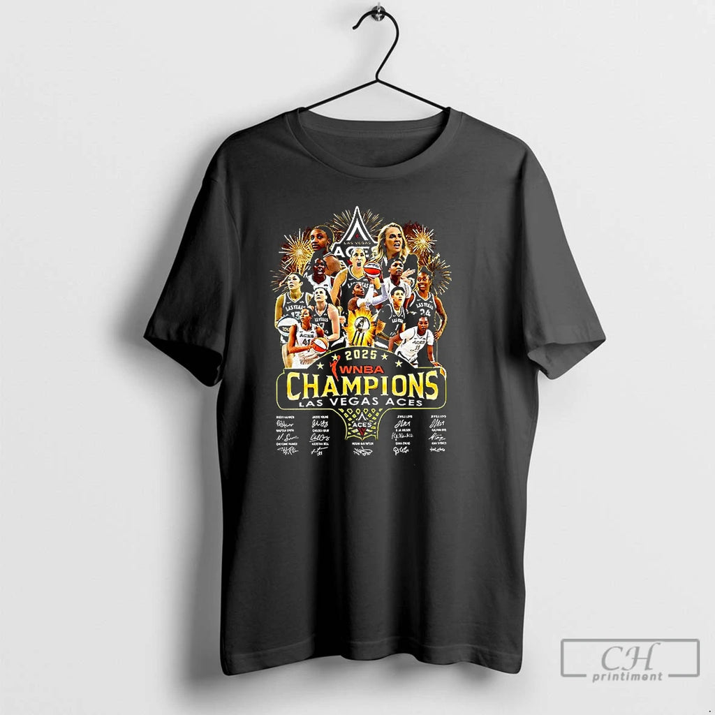 Premium Las Vegas Aces Wnba Finals Champions 2025 Signature T Shirts Hoodie, Sweatshirt | InkRitualCo.com