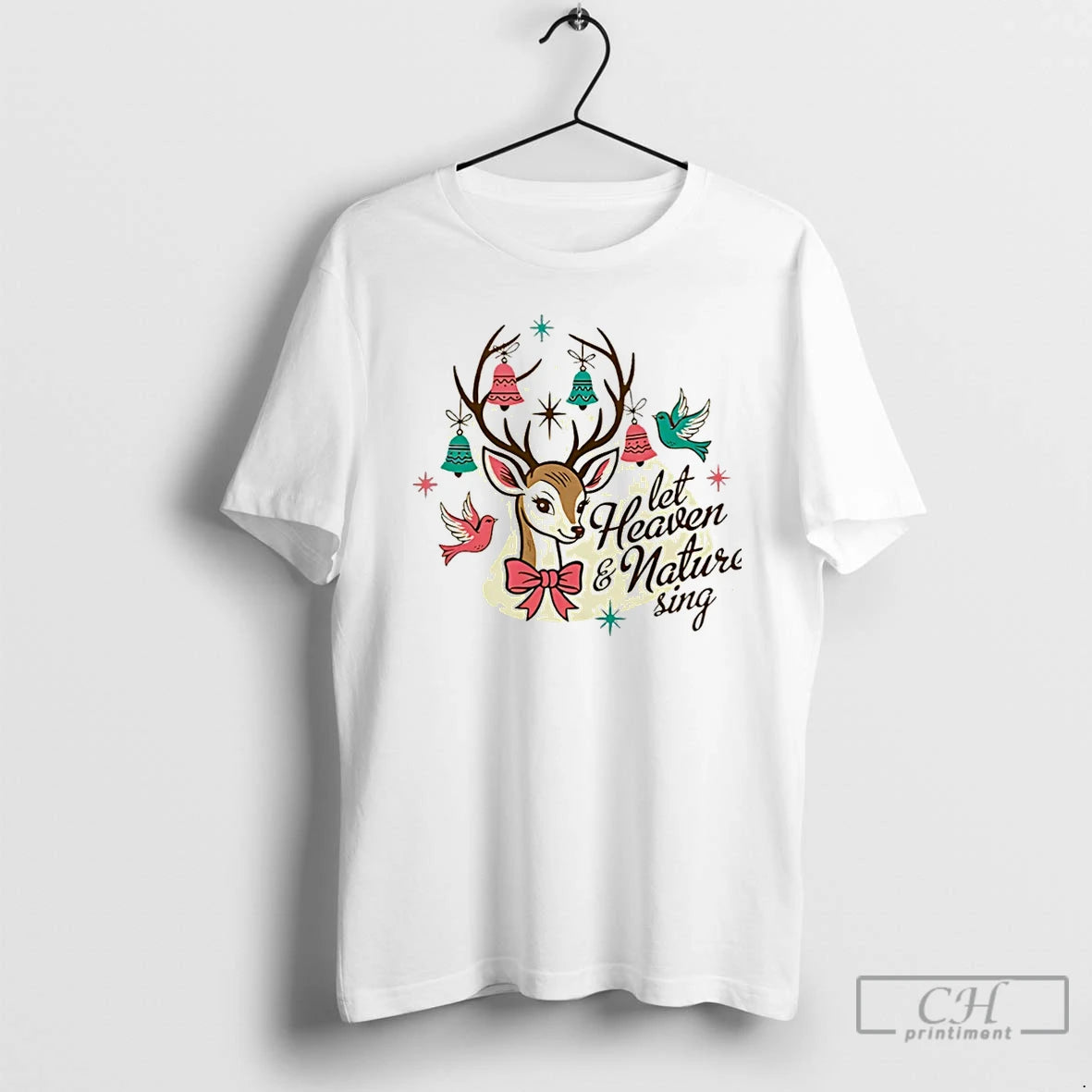 Premium Let Heaven And Nature Sing Christmas Retro Christmas T-Shirts, Hoodie, Sweatshirt | InkRitualCo.com