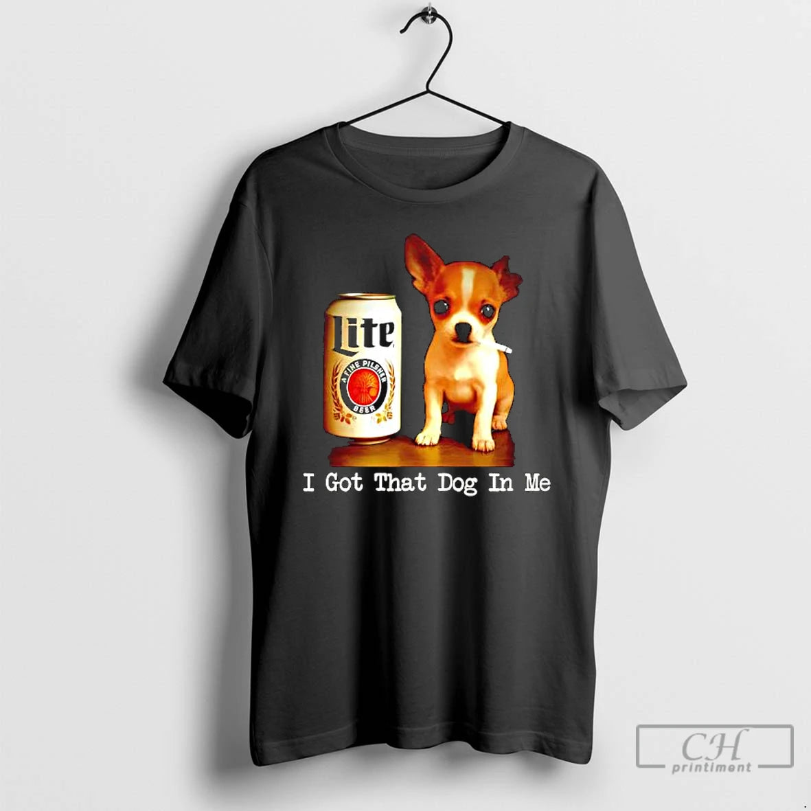 Premium Lite Beer And Smoking Dog I Got That Dog In Me Graphic T Shirts Hoodie, Sweatshirt | InkRitualCo.com