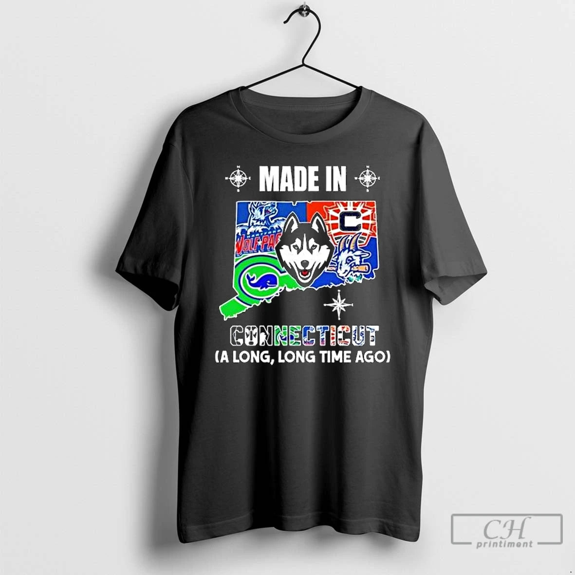 Premium Made In Connecticut A Long Long Time Ago State Logo Map 2026 T Shirts Hoodie, Sweatshirt | InkRitualCo.com