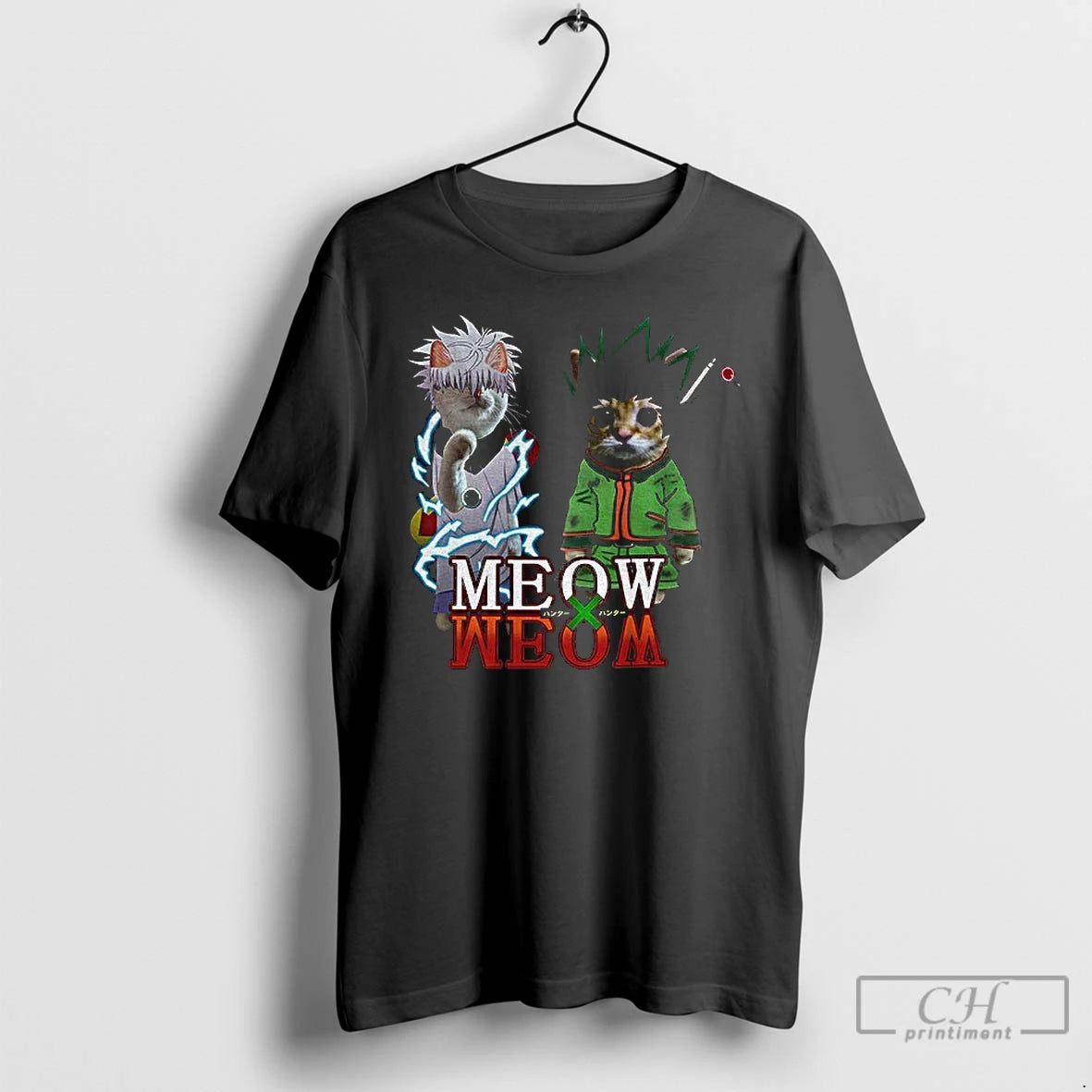 Premium Meowxmeow Hxh Gonxkillua Cat Anime T-Shirts, Hoodie, Sweatshirt | InkRitualCo.com