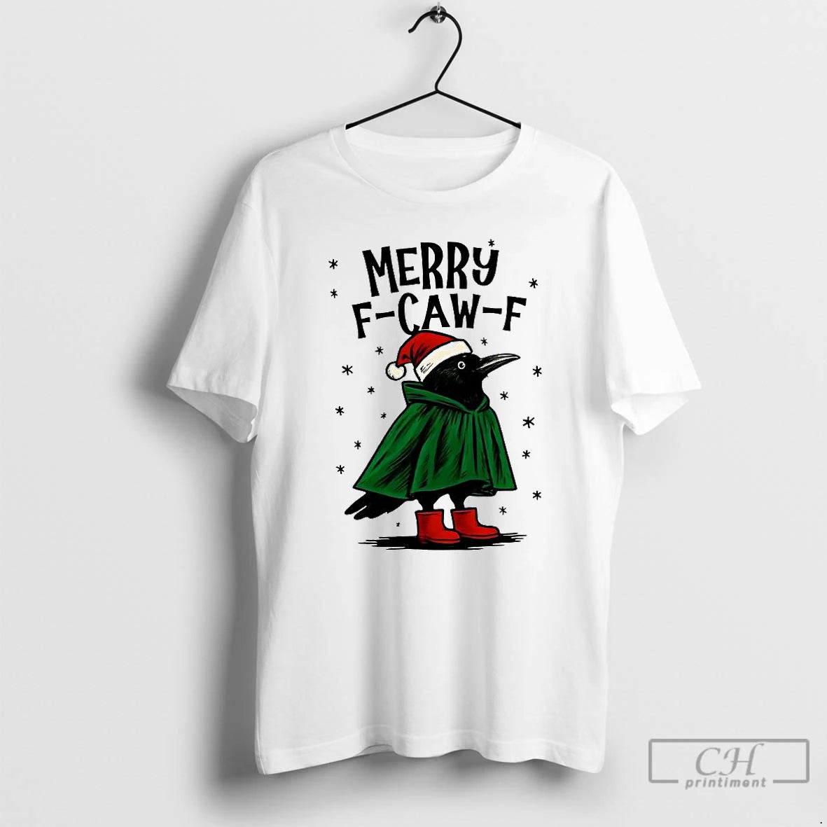 Premium Merry F Caw F Christmas T Shirts Hoodie, Sweatshirt | InkRitualCo.com