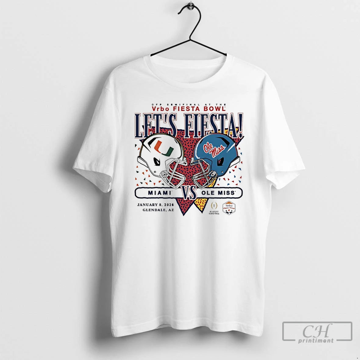 Premium Miami Vs Ole Miss 2026 Fiesta Bowl Football Helmet T-Shirts, Hoodie, Sweatshirt | InkRitualCo.com