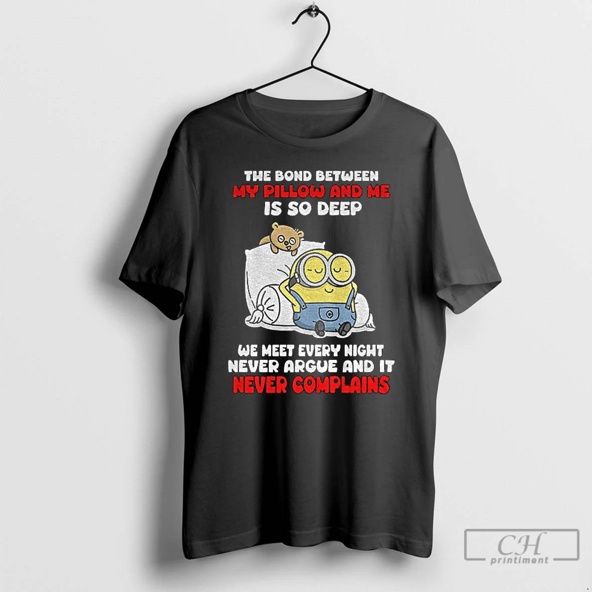 Premium Minion The Bond Between My Pillow And Me Is So Deep We Meet Every T-Shirts, Hoodie, Sweatshirt | InkRitualCo.com