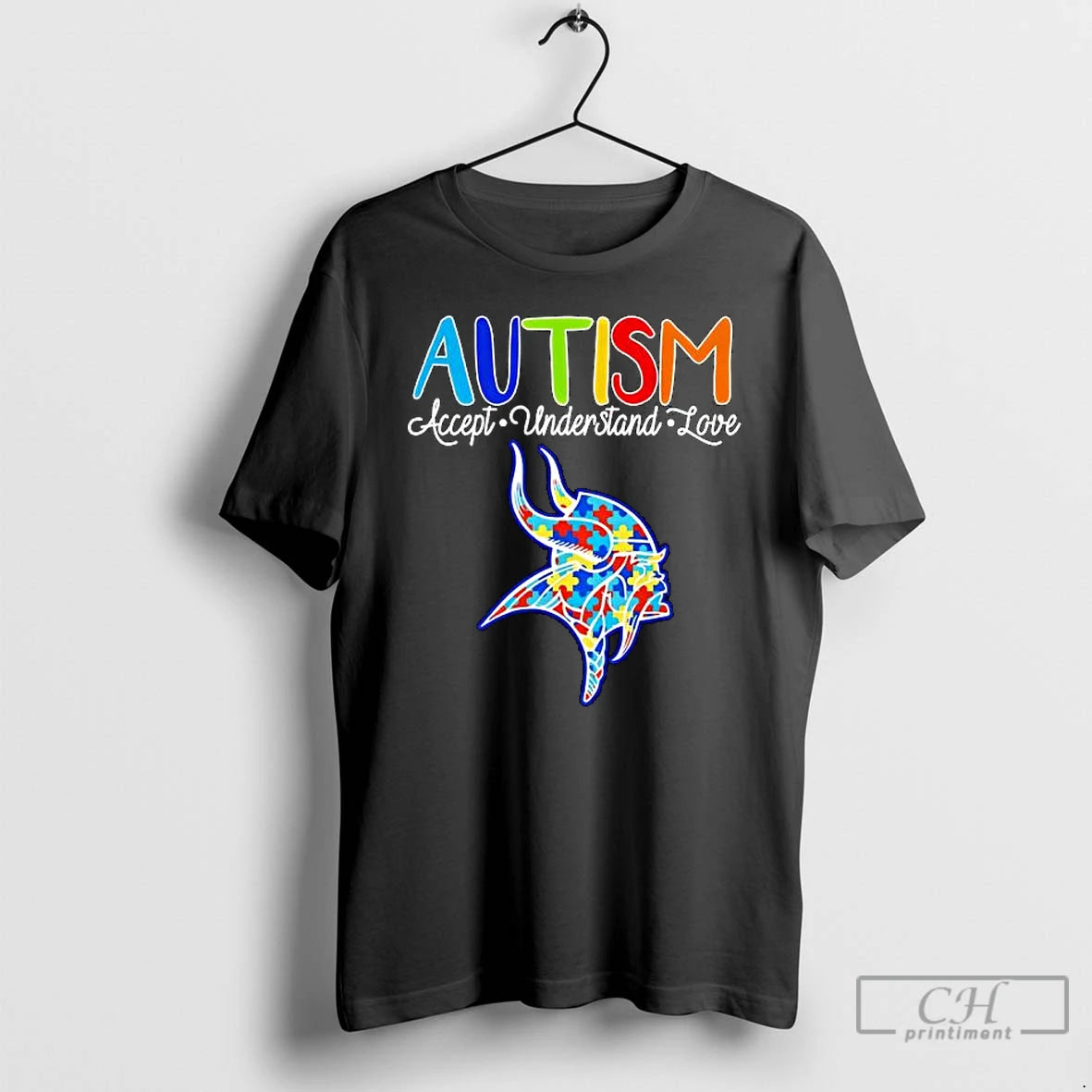 Premium Minnesota Vikings Autism Accept Understand Love T Shirts Hoodie, Sweatshirt | InkRitualCo.com