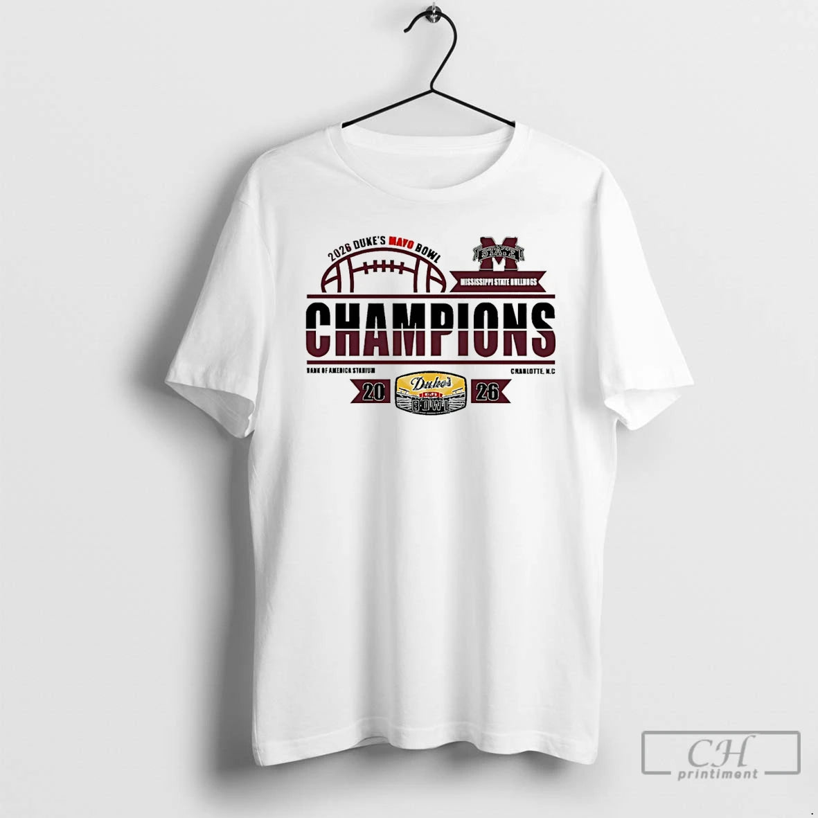 Premium Mississippi State Bulldogs Football 2025 Dukes Mayo Bowl Champions Logo T-Shirts, Hoodie, Sweatshirt