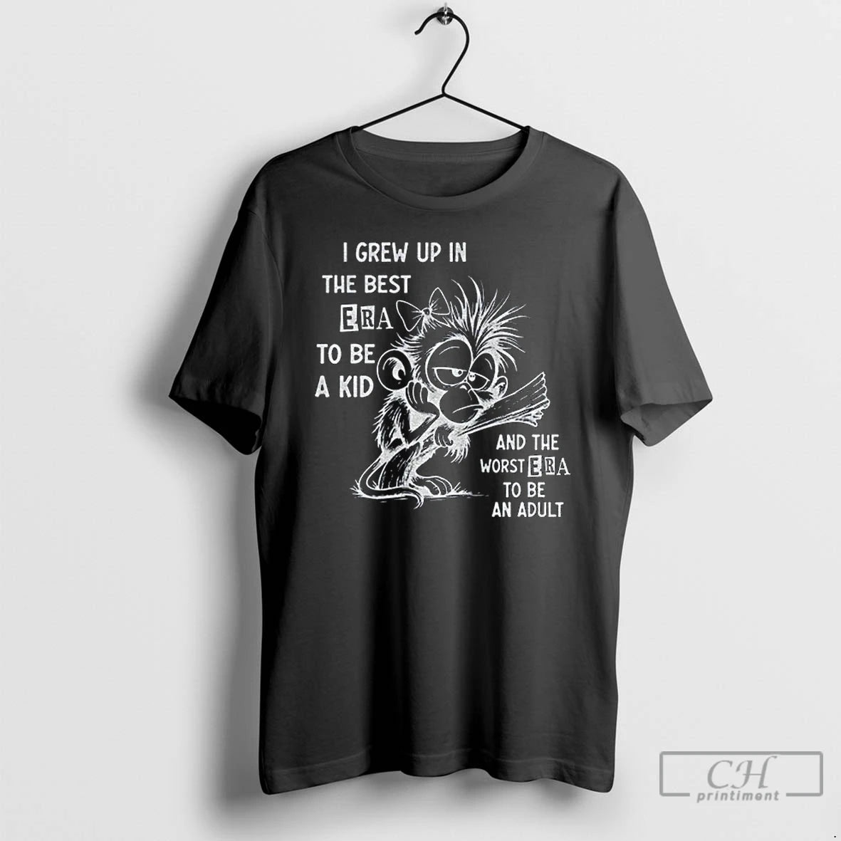 Premium Monkey I Grew Up In The Best Era To Be A Kid And The T-Shirts, Hoodie, Sweatshirt | InkRitualCo.com