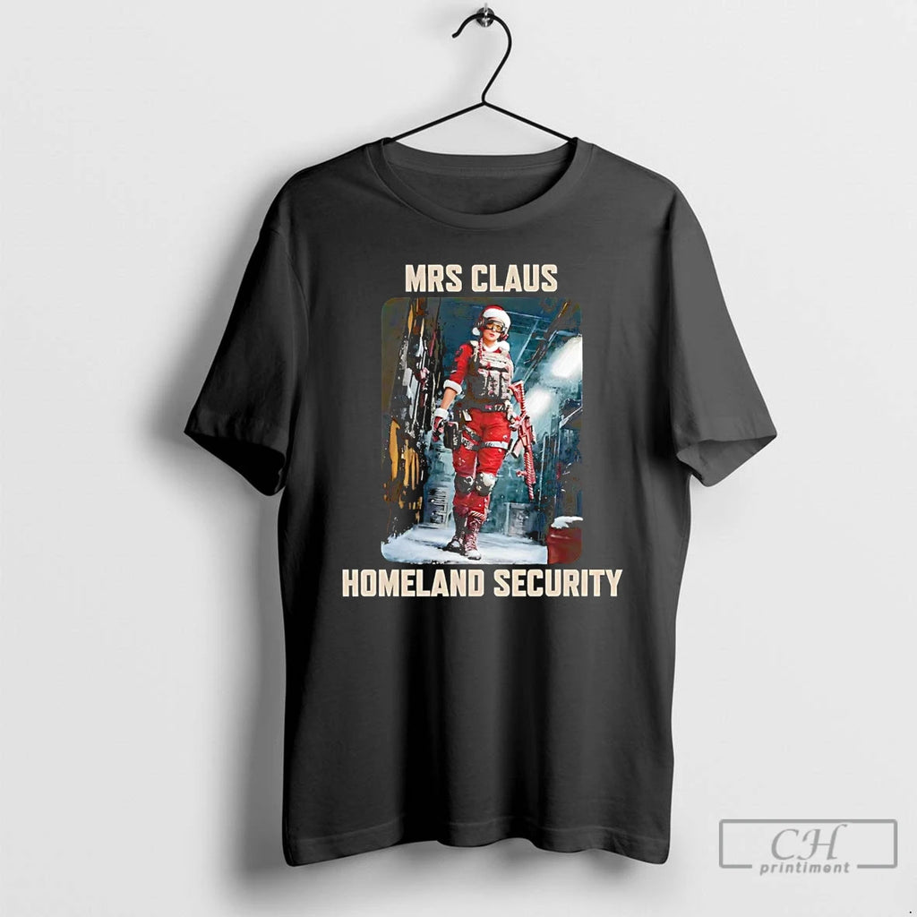 Premium Mrs Claus Homeland Security Christmas T-Shirts, Hoodie, Sweatshirt | InkRitualCo.com