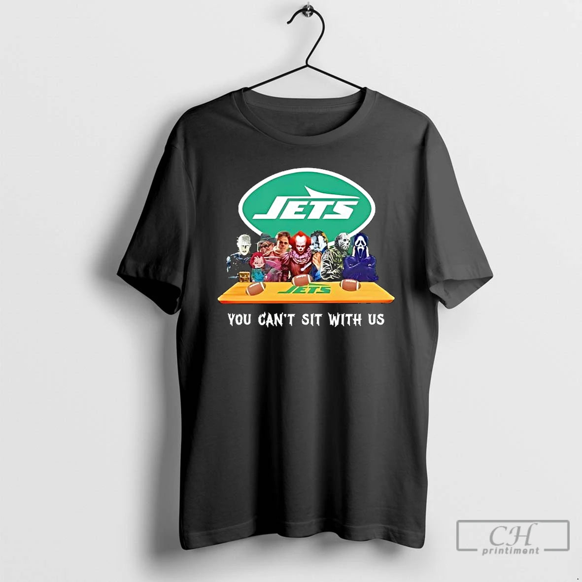 Premium New York Jets Horror Movies Halloween You Cant Sit With Us T Shirts Hoodie, Sweatshirt | InkRitualCo.com