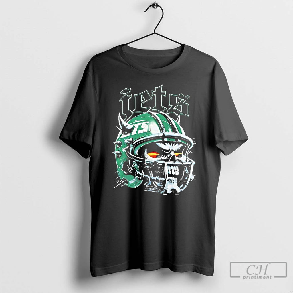 Premium New York Jets Skull Helmet T Shirts Hoodie, Sweatshirt | InkRitualCo.com