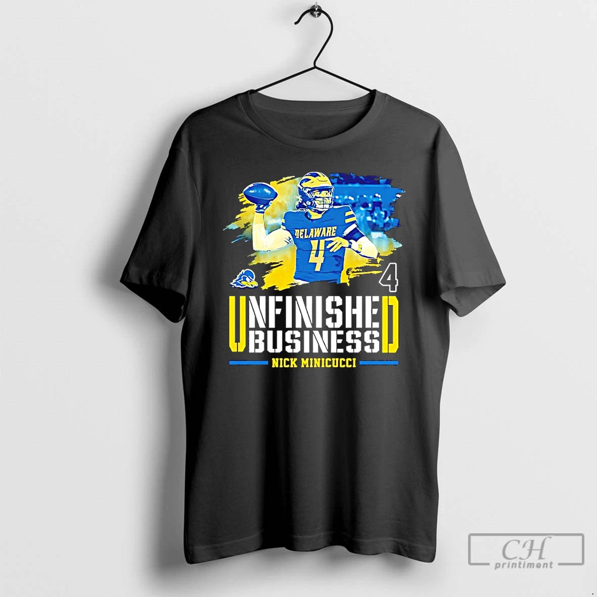 Premium Nicholas Minicucci Unfinished Business Delaware Ncaa Football T-Shirts, Hoodie, Sweatshirt | InkRitualCo.com