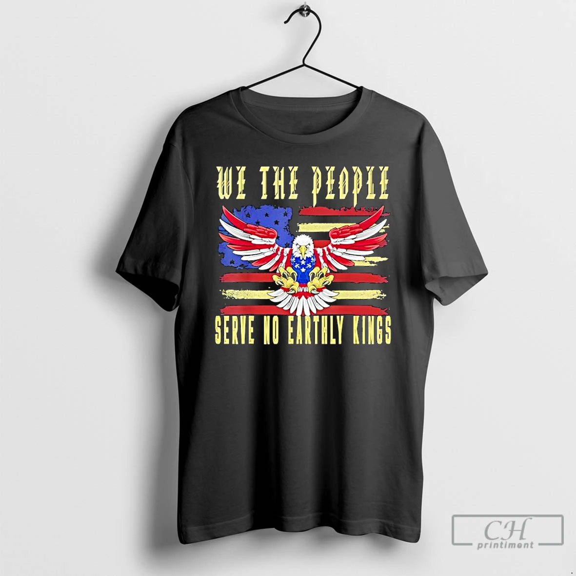 Premium No Kings In America We The People Serve No Earthly Kings T Shirts Hoodie, Sweatshirt | InkRitualCo.com