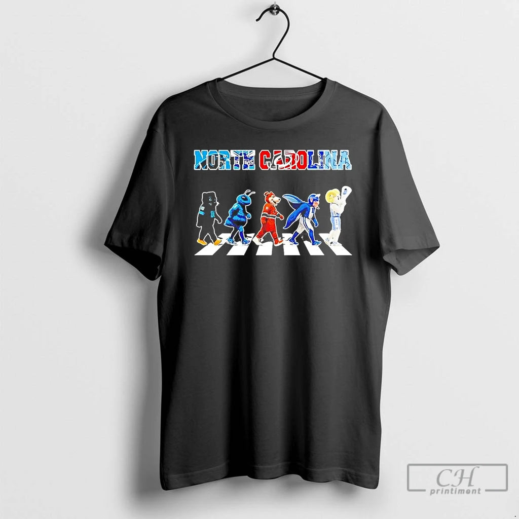 Premium North Carolina Sports Teams Mascot Abbey Road T-Shirts, Hoodie, Sweatshirt | InkRitualCo.com