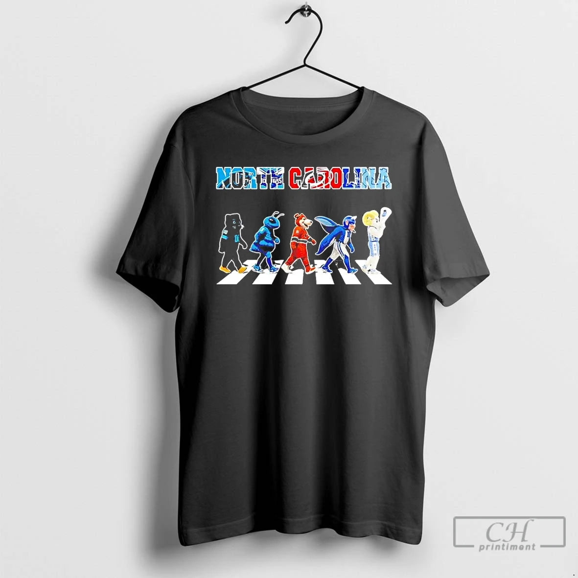 Premium North Carolina Sports Teams Mascot Abbey Road T-Shirts, Hoodie, Sweatshirt | InkRitualCo.com