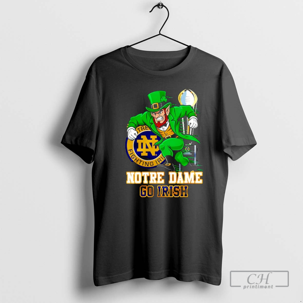 Premium Notre Dame Fighting Irish 2025 26 Cfp Go Irish Mascot Christmas Shirt Sweater Hoodie, Sweatshirt | InkRitualCo.com
