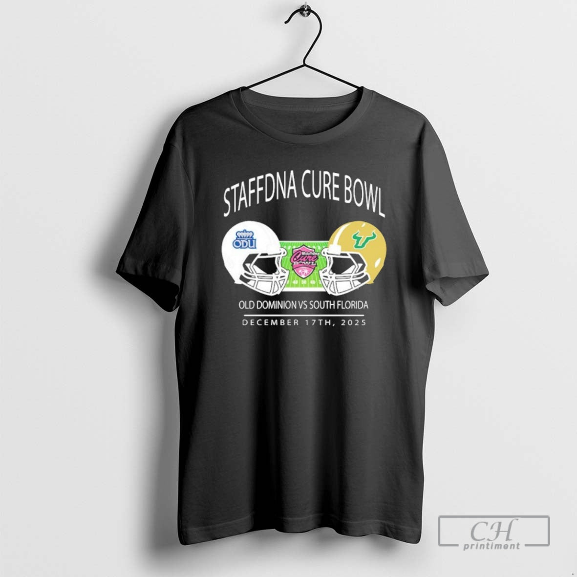 Premium Old Dominion Monarchs Vs South Florida Bulls Staffdna Cure Bowl At Camping World Stadium T-Shirts, Hoodie, Sweatshirt