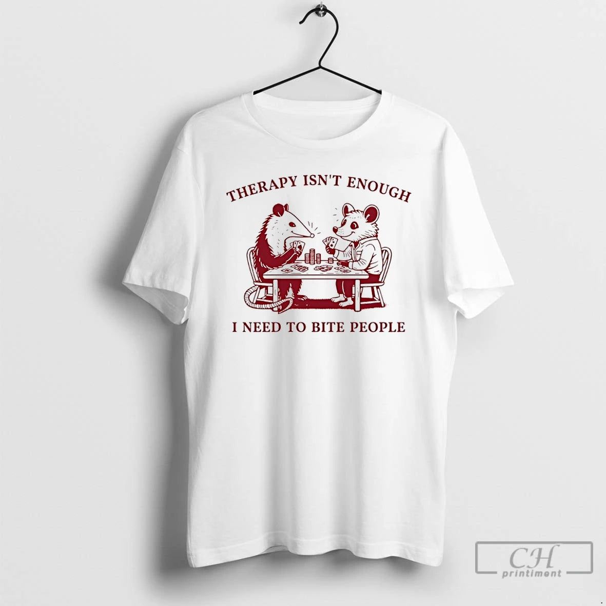 Premium Opossum Therapy Isnt Enough I Need To Bite People T-Shirts, Hoodie, Sweatshirt | InkRitualCo.com