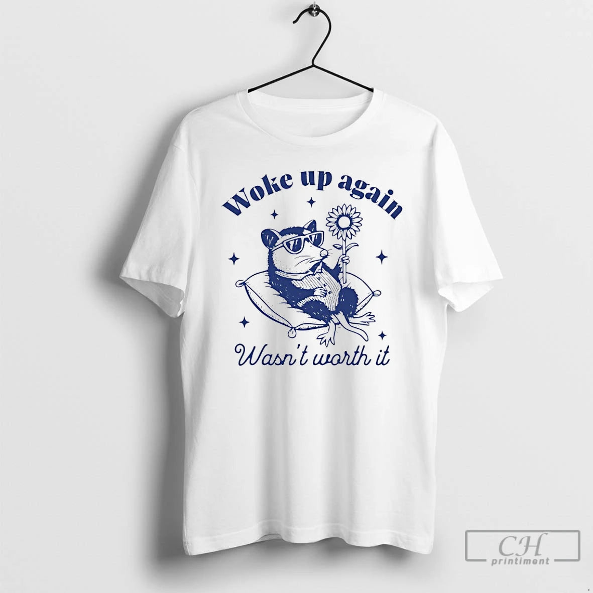 Premium Opossum Woke Up Again Wasnt Worth It T-Shirts, Hoodie, Sweatshirt | InkRitualCo.com