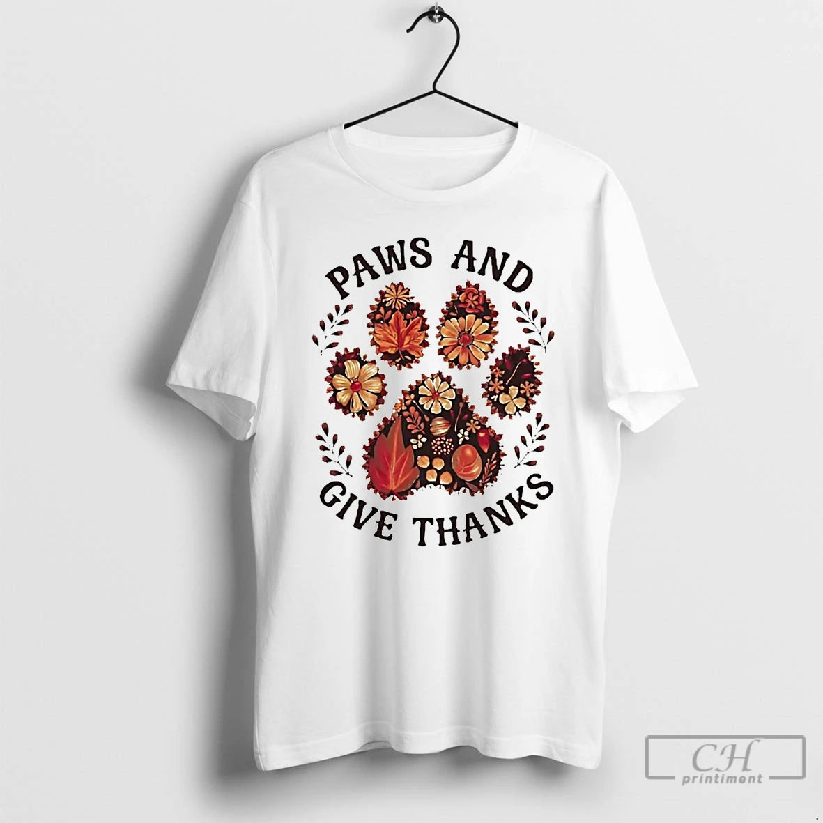 Premium Paws And Give Thanks Thanksgiving T Shirts Hoodie, Sweatshirt | InkRitualCo.com