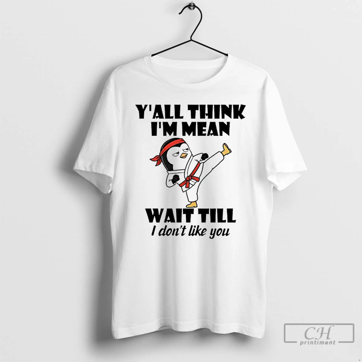 Premium Penguin Kung Fu Yall Think Im Mean Wait Till I Dont Like You T-Shirts, Hoodie, Sweatshirt | InkRitualCo.com
