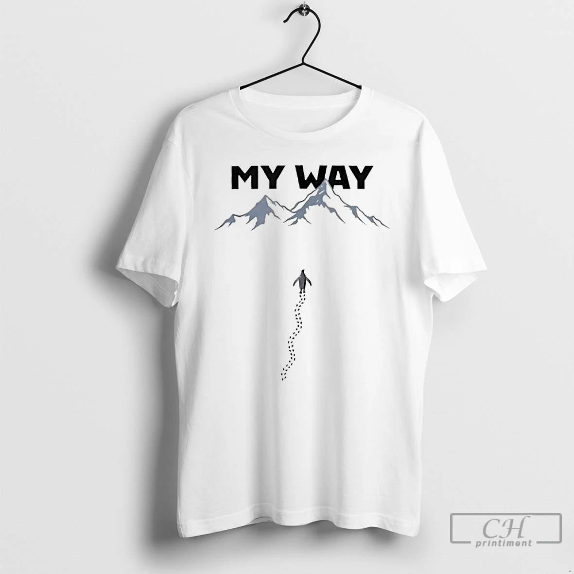 Premium Penguin My Way Mountain T-Shirts, Hoodie, Sweatshirt | InkRitualCo.com