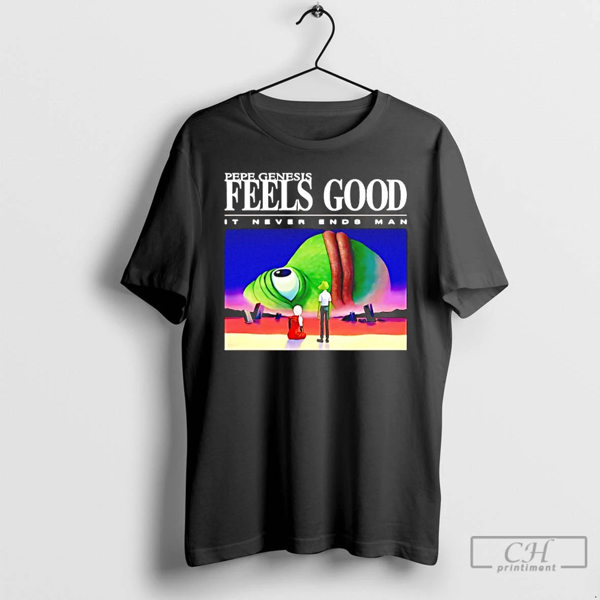 Premium Pepe Genesis Feels Good It Never Ends Man T-Shirts, Hoodie, Sweatshirt | InkRitualCo.com