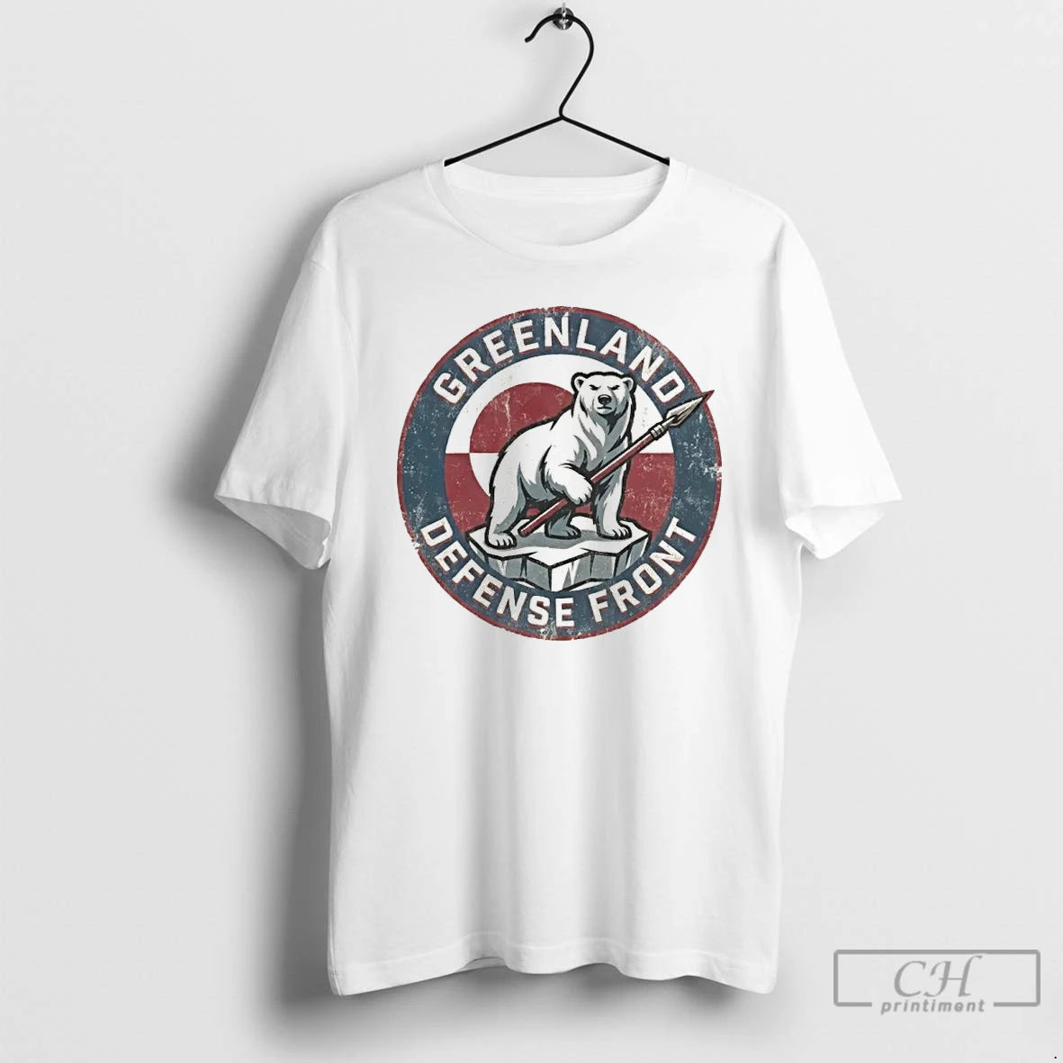 Premium Polar Bear Greenland Defense Front Hands Off Greenland Logo T-Shirts, Hoodie, Sweatshirt | InkRitualCo.com