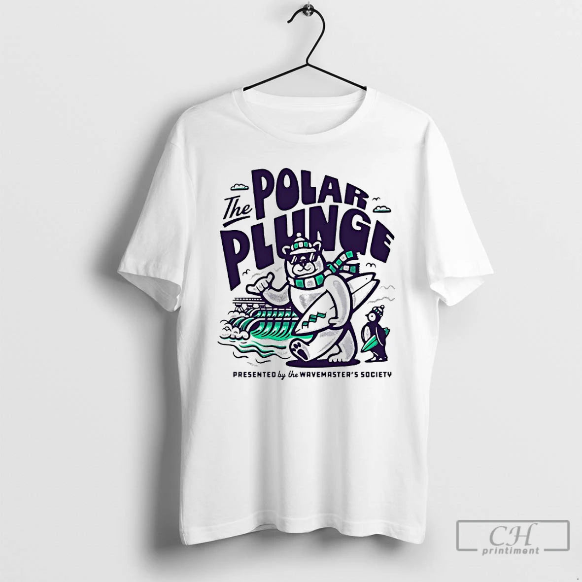 Premium Polar Plunge Ice Jump Polar Bear The Wavemasters Society T-Shirts, Hoodie, Sweatshirt | InkRitualCo.com