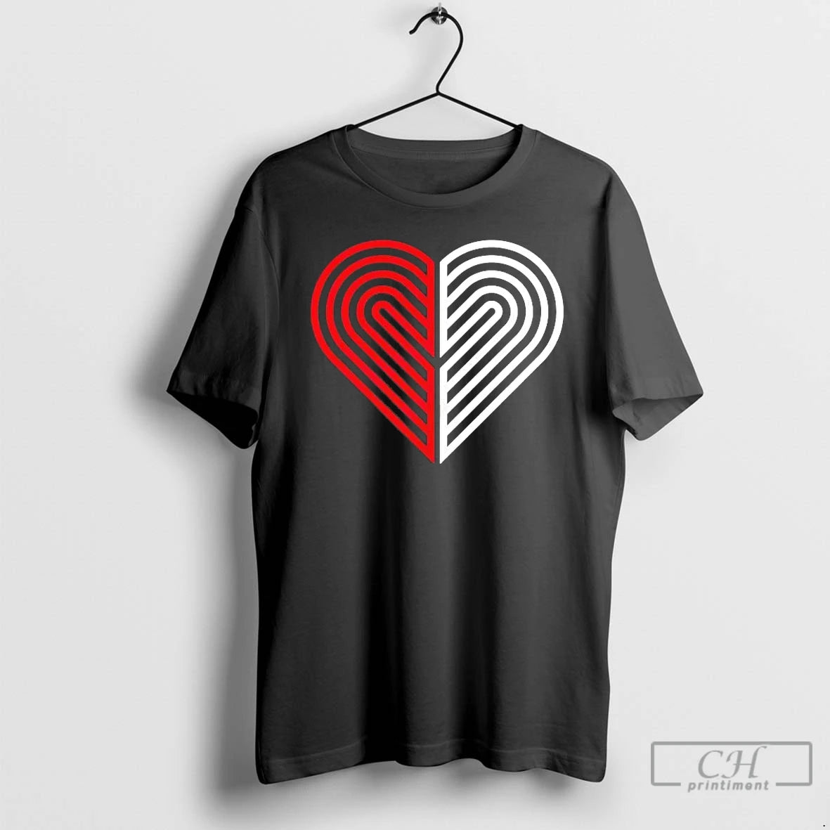 Premium Portland Trail Blazers Love Heart Valentines Day T-Shirts, Hoodie, Sweatshirt | InkRitualCo.com