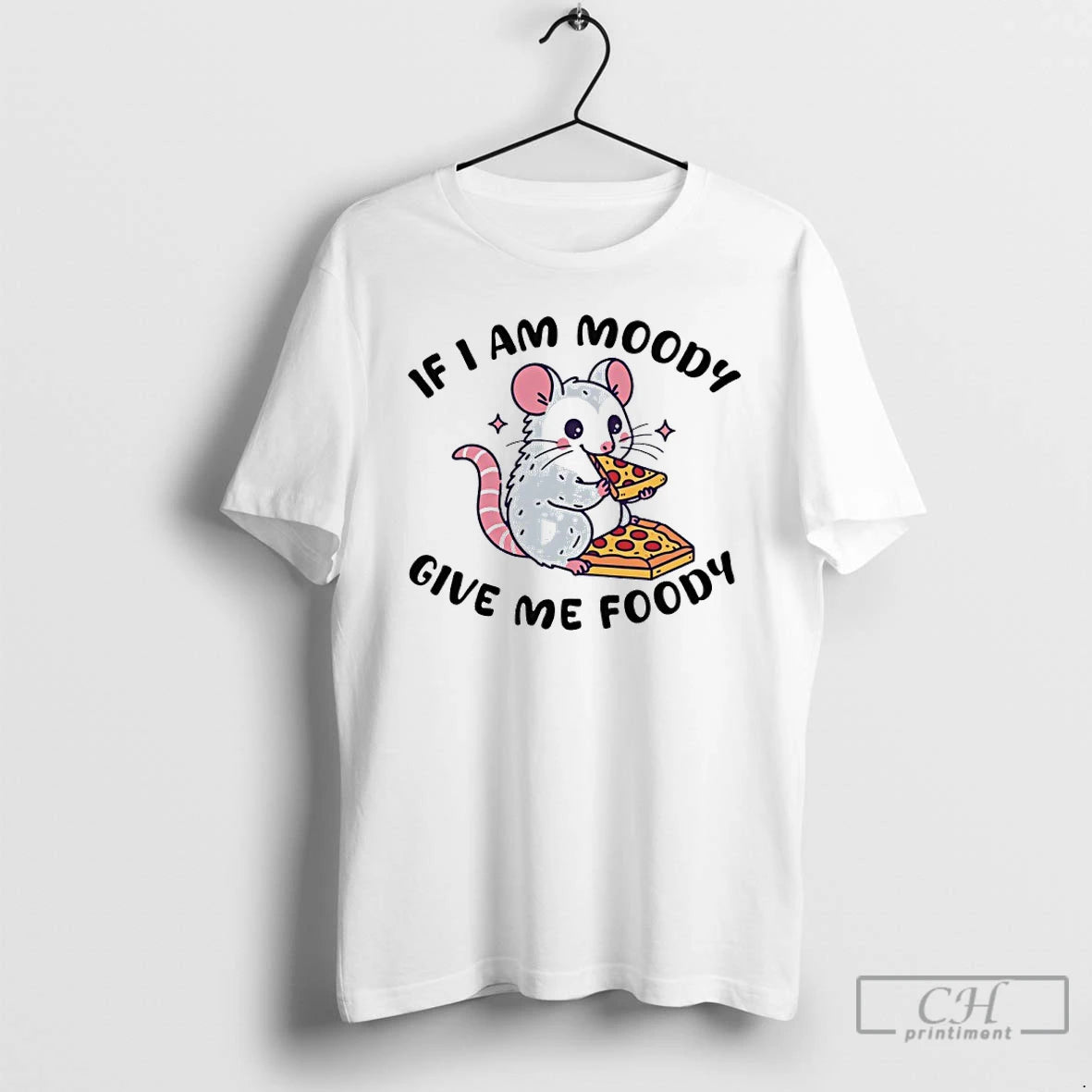 Premium Possum Eat Pizza If I Am Moody Give Me Foody T-Shirts, Hoodie, Sweatshirt | InkRitualCo.com
