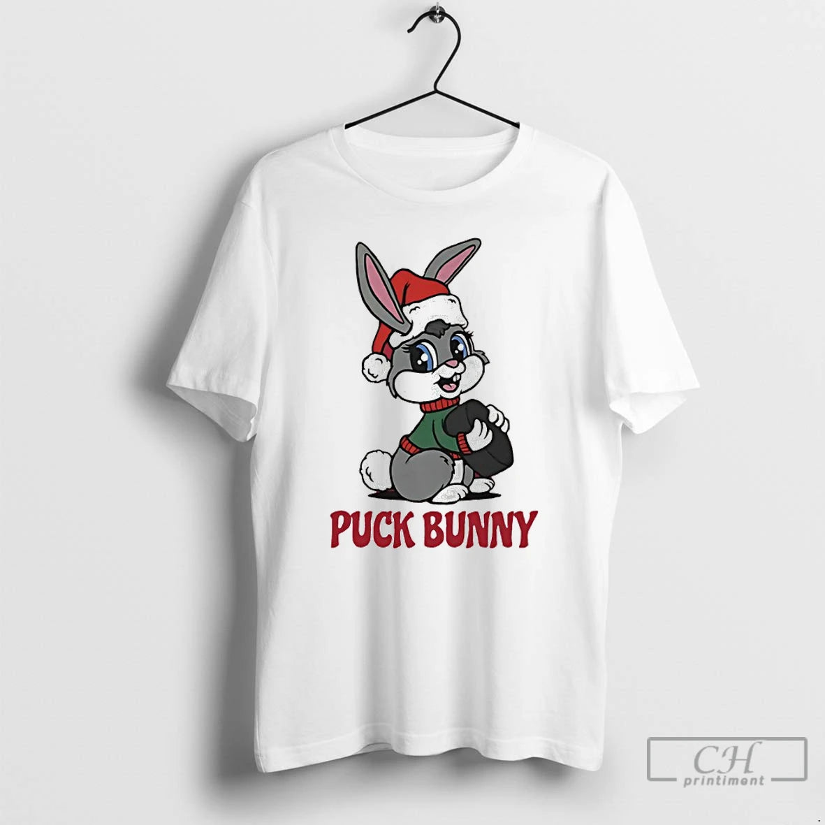 Premium Puck Bunny Hockey Christmas Santa T-Shirts, Hoodie, Sweatshirt | InkRitualCo.com