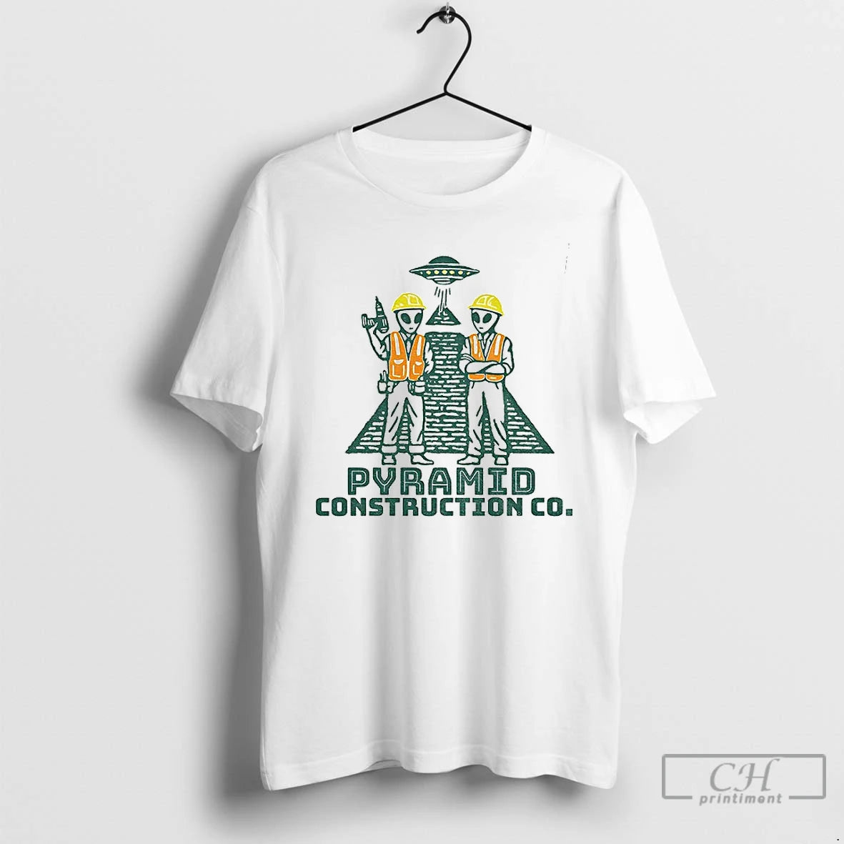Premium Pyramid Construction Co Funny Alien Ancient Astronaut Humor T-Shirts, Hoodie, Sweatshirt | InkRitualCo.com
