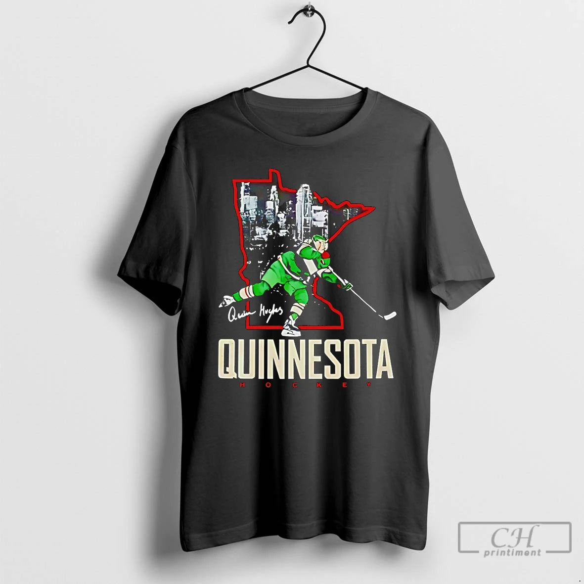 Premium Quinn Hughes Minnesota Quinnesota State Of Hockey T-Shirts, Hoodie, Sweatshirt | InkRitualCo.com