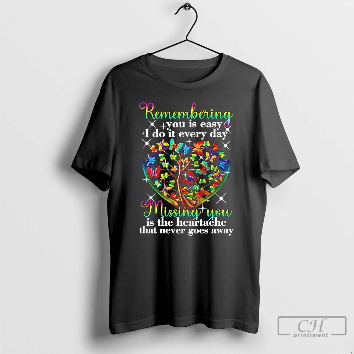Premium Remembering You Is Easy I Do It Every Day Missing You T Shirts Sweater Hoodie, Sweatshirt | InkRitualCo.com
