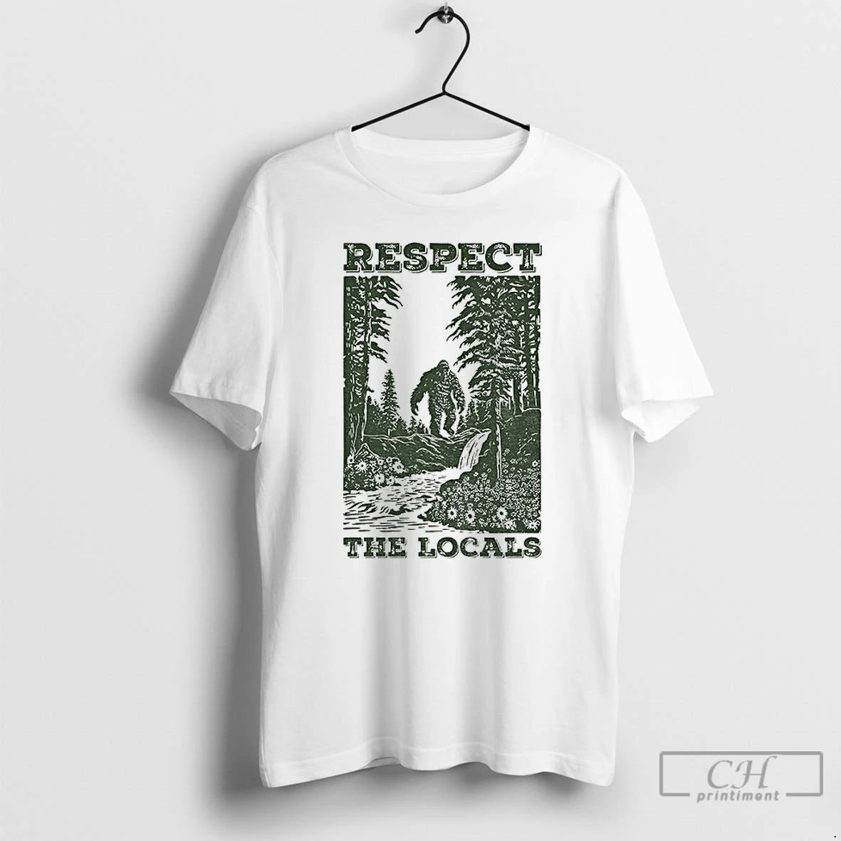 Premium Respect The Locals Big Foot Camping T-Shirts, Hoodie, Sweatshirt | InkRitualCo.com