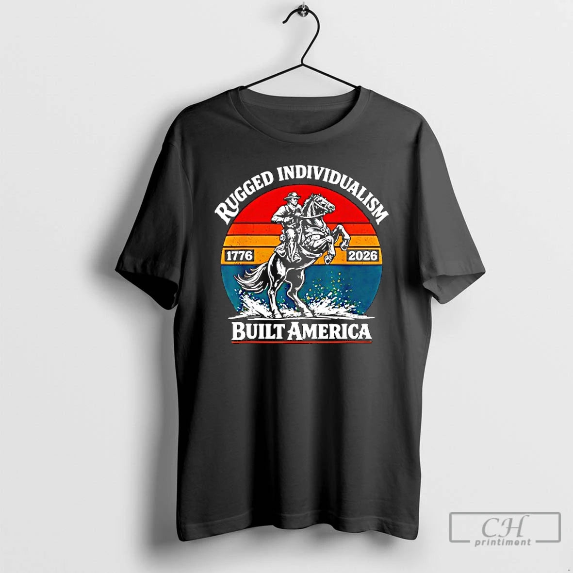 Premium Retro Vintage Usa Flag Rugged Individualism Patriotic T-Shirts, Hoodie, Sweatshirt | InkRitualCo.com