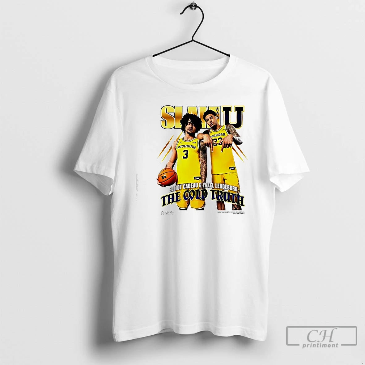 Premium Slam Elliot Cadeau Yaxel Lendeborg The Cold Truth Michigan Jersey T-Shirts, Hoodie, Sweatshirt | InkRitualCo.com