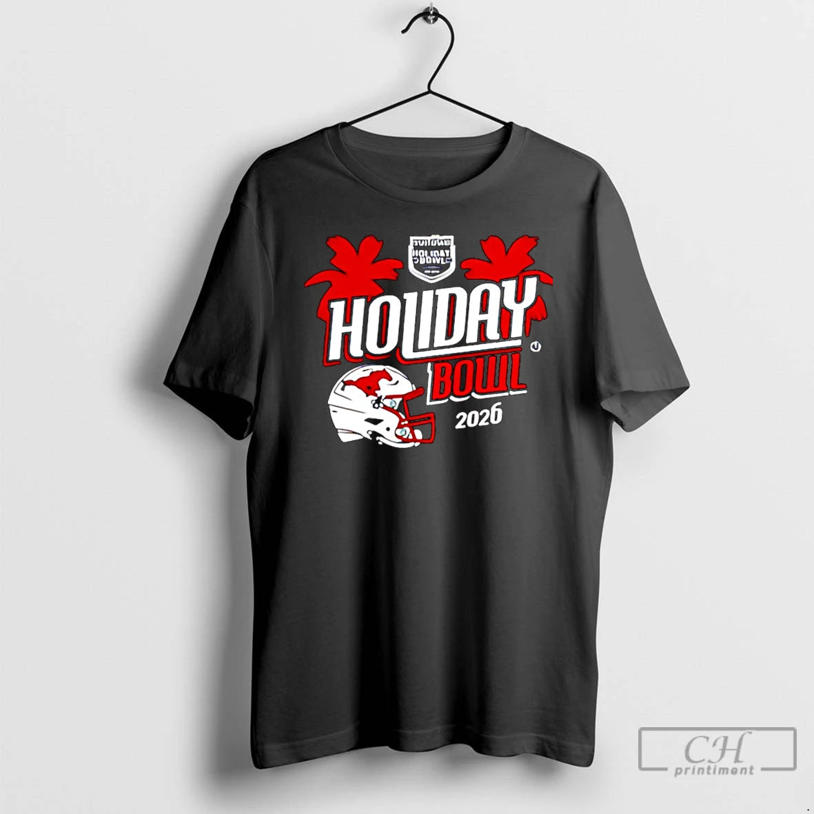 Premium Smu Mustangs 2025 Holiday Bowl Helmet Christmas T-Shirts, Hoodie, Sweatshirt | InkRitualCo.com