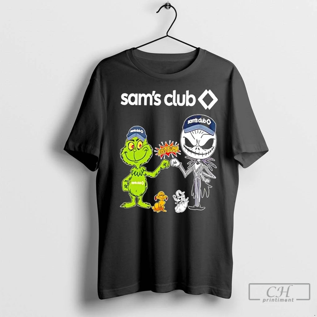 Premium Sams Club X Grinch And Jack Skellington Fist Bump Uniwilling Friends T-Shirts, Hoodie, Sweatshirt | InkRitualCo.com