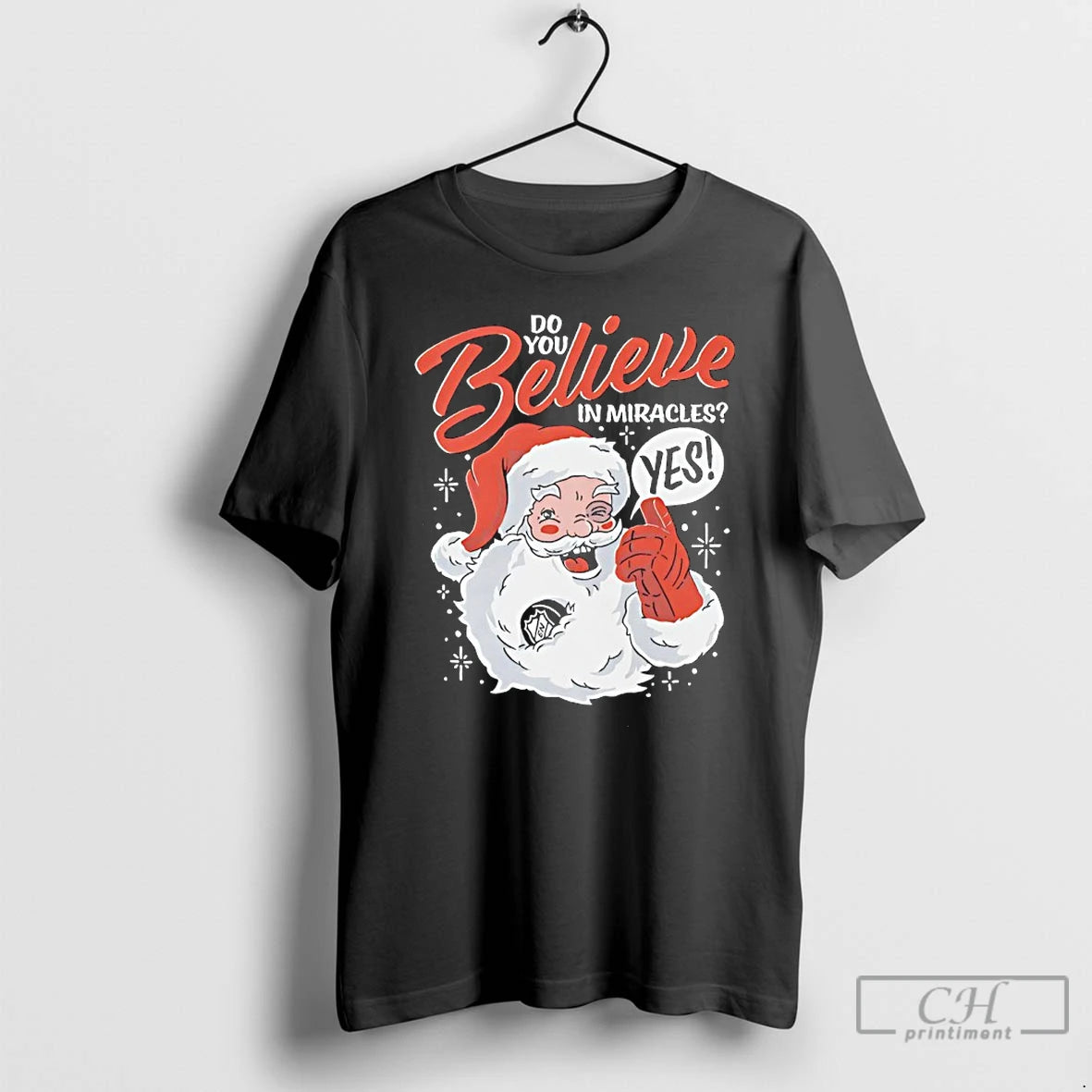 Premium Santa Do You Believe In Miracles Yes T-Shirts, Hoodie, Sweatshirt | InkRitualCo.com