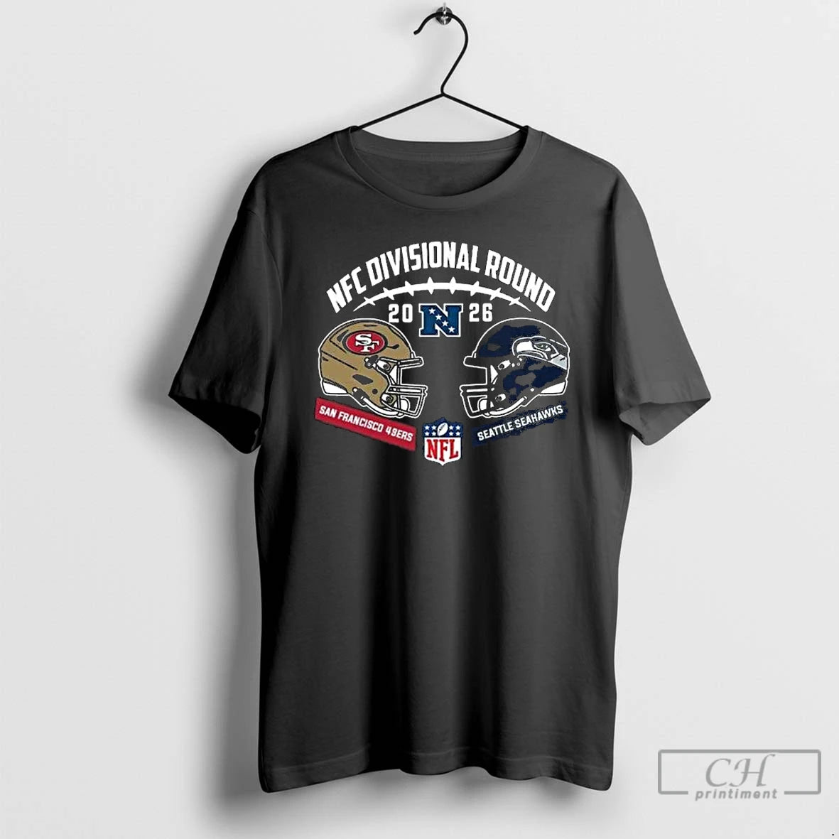 Premium Seahawks Vs 49ers 2025 26 Nfc Divisional Round Duel Helmet T-Shirts, Hoodie, Sweatshirt | InkRitualCo.com