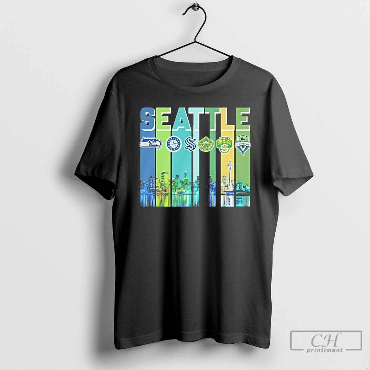 Premium Seattle Logo City Vintage T Shirts Hoodie, Sweatshirt | InkRitualCo.com