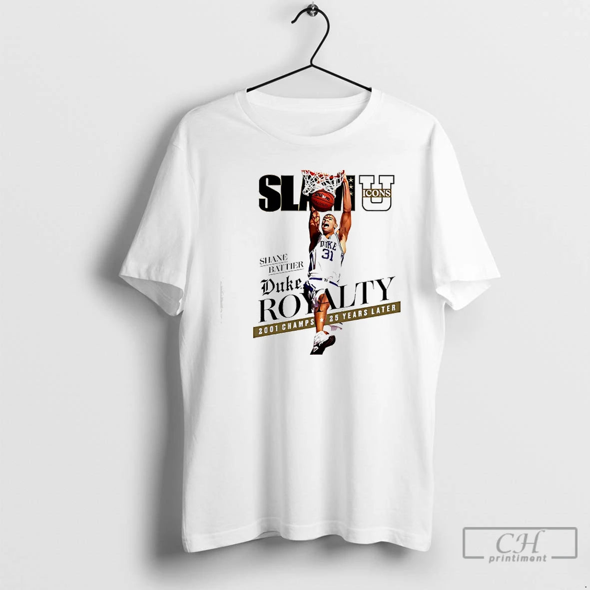 Premium Slam U Icons Shane Battier Team Duke Royalty 2001 Champs 25 Years Later T-Shirts, Hoodie, Sweatshirt