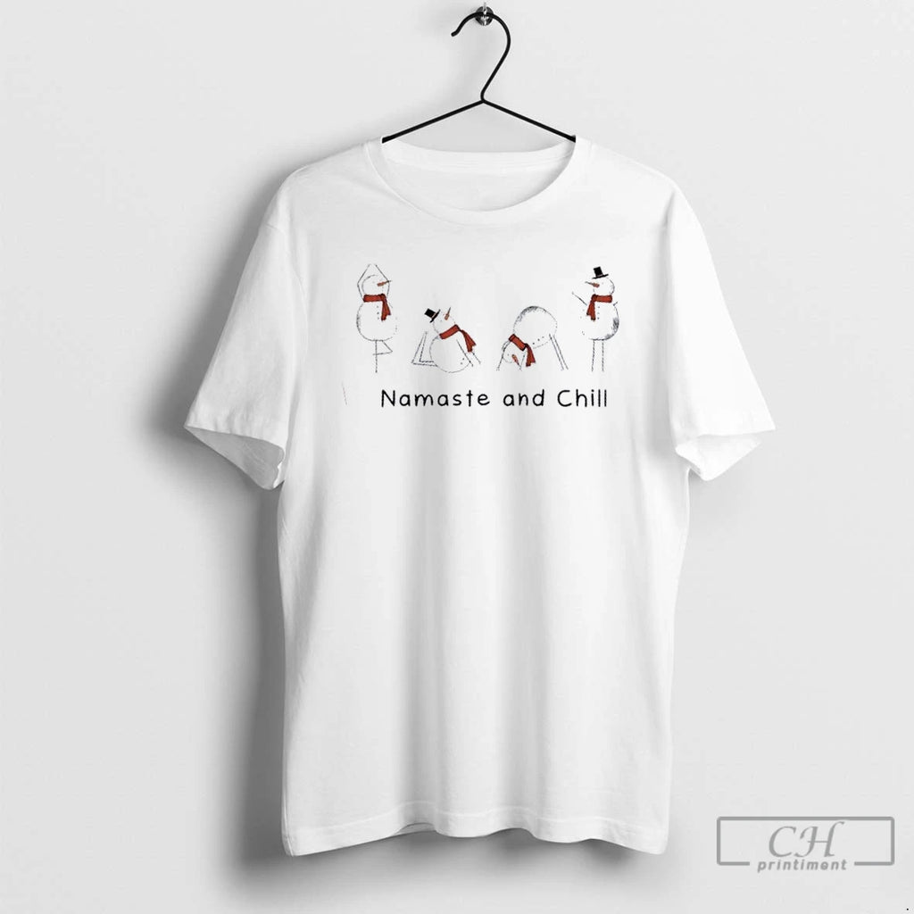 Premium Snowman Namaste And Chill Christmas T Shirts Hoodie, Sweatshirt | InkRitualCo.com