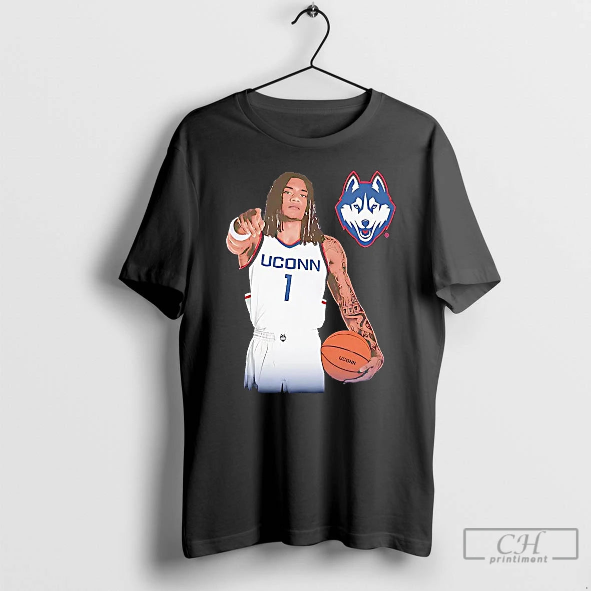 Premium Solo Ball Portrait Uconn Huskies T-Shirts, Hoodie, Sweatshirt | InkRitualCo.com