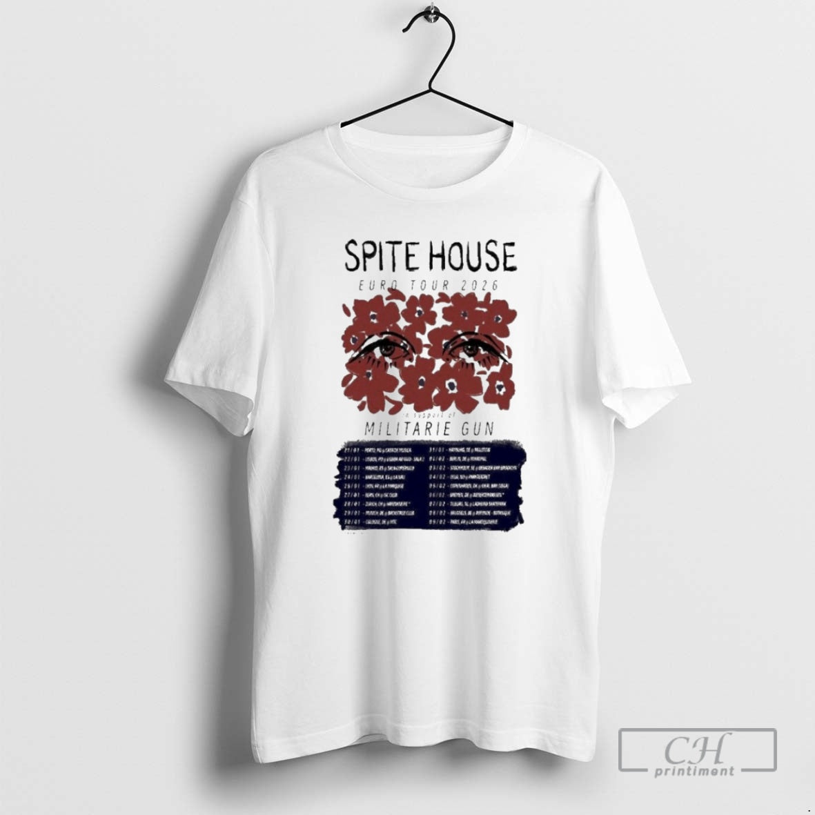 Premium Spite House Militarie Gun Eu Tour 2026 Eyes Shirt Sweater Hoodie, Sweatshirt | InkRitualCo.com