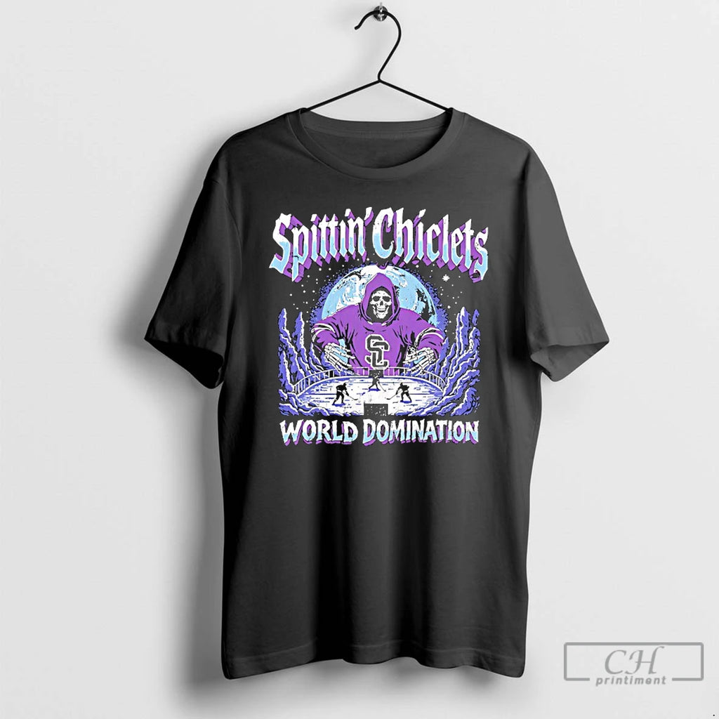 Premium Spittin Chiclets World Domination Skeleton T Shirts Hoodie, Sweatshirt | InkRitualCo.com