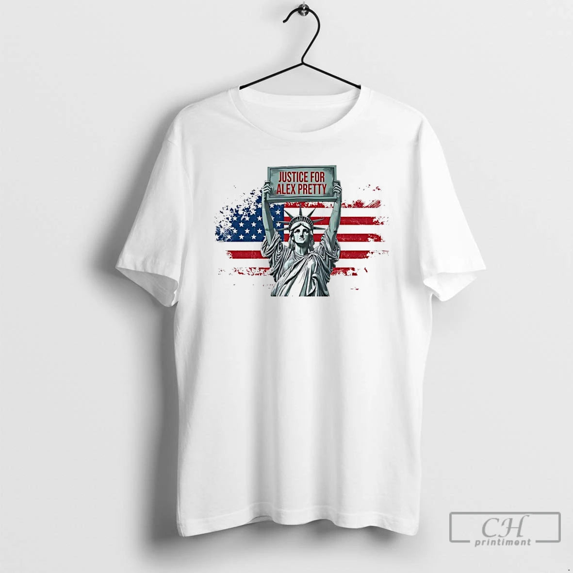 Premium Statue Of Liberty Justice For Alex Pretti Usa Flag T-Shirts, Hoodie, Sweatshirt | InkRitualCo.com