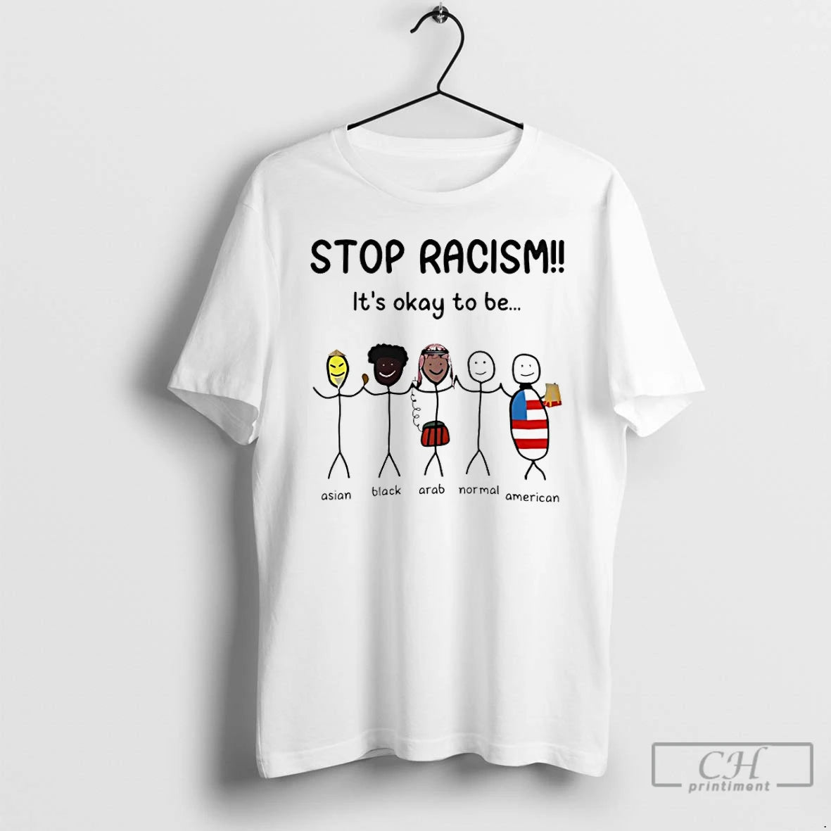 Premium Stop Racism Its Okay To Be Asian Black Arab Normal American Meme T Shirts Hoodie, Sweatshirt | InkRitualCo.com