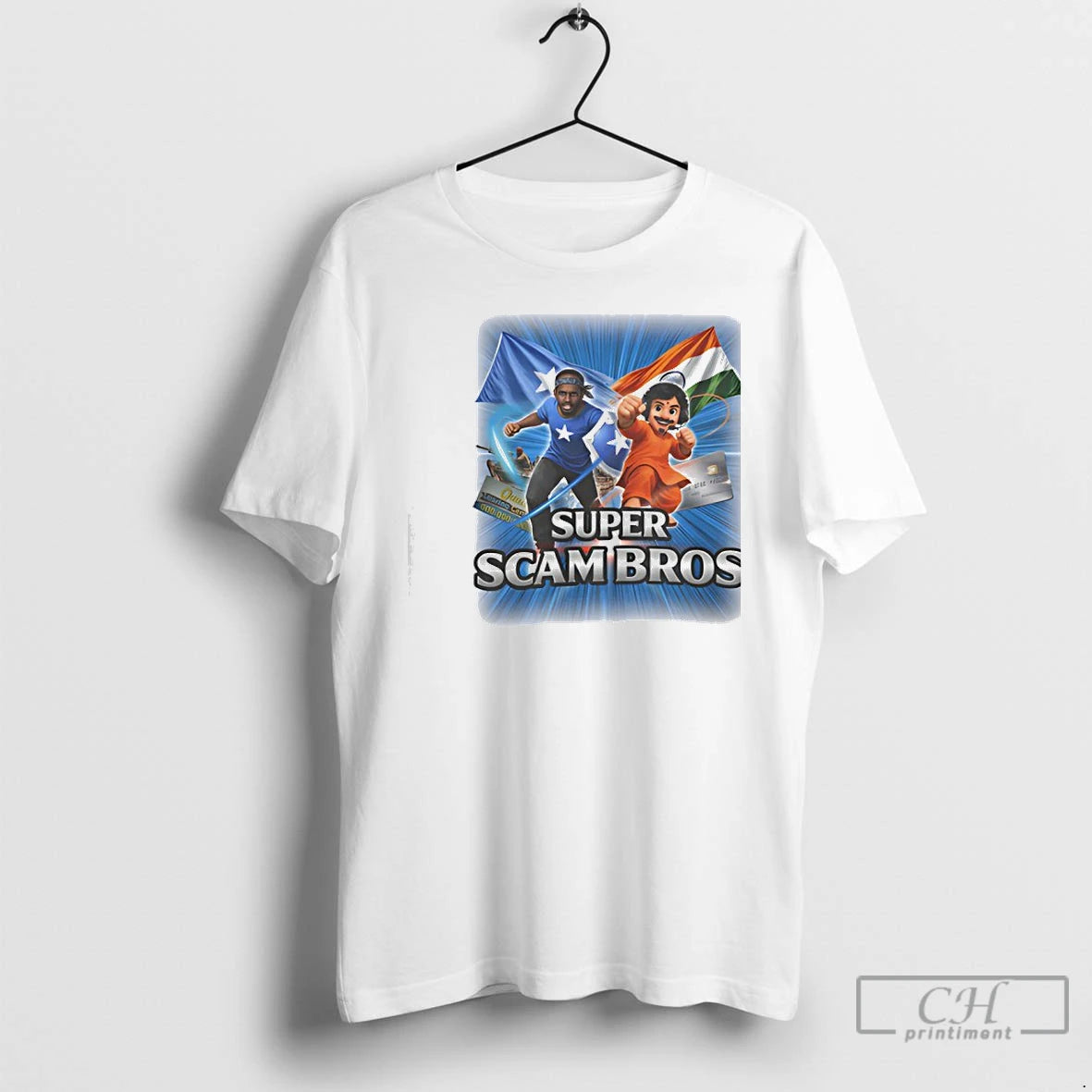 Premium Super Scam Bros Flag T-Shirts, Hoodie, Sweatshirt | InkRitualCo.com